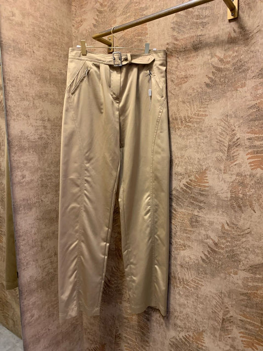 ALBERTA FERRETI SILK PANT WITH BELT