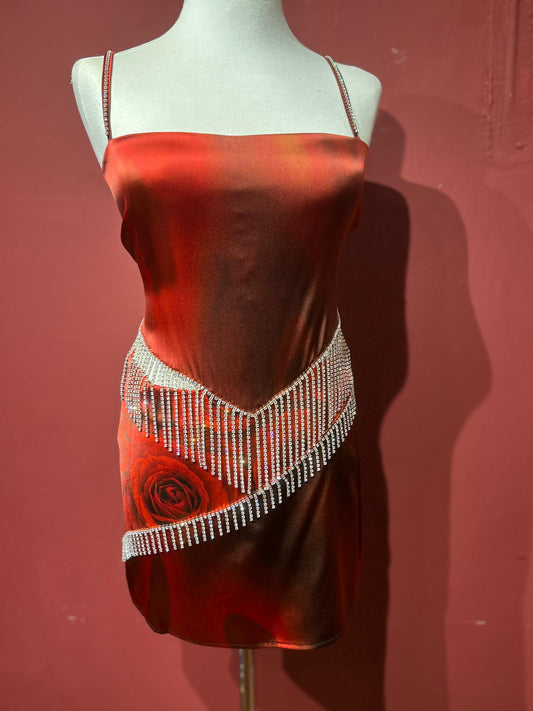 SILK TOP WITH CRYSTALS