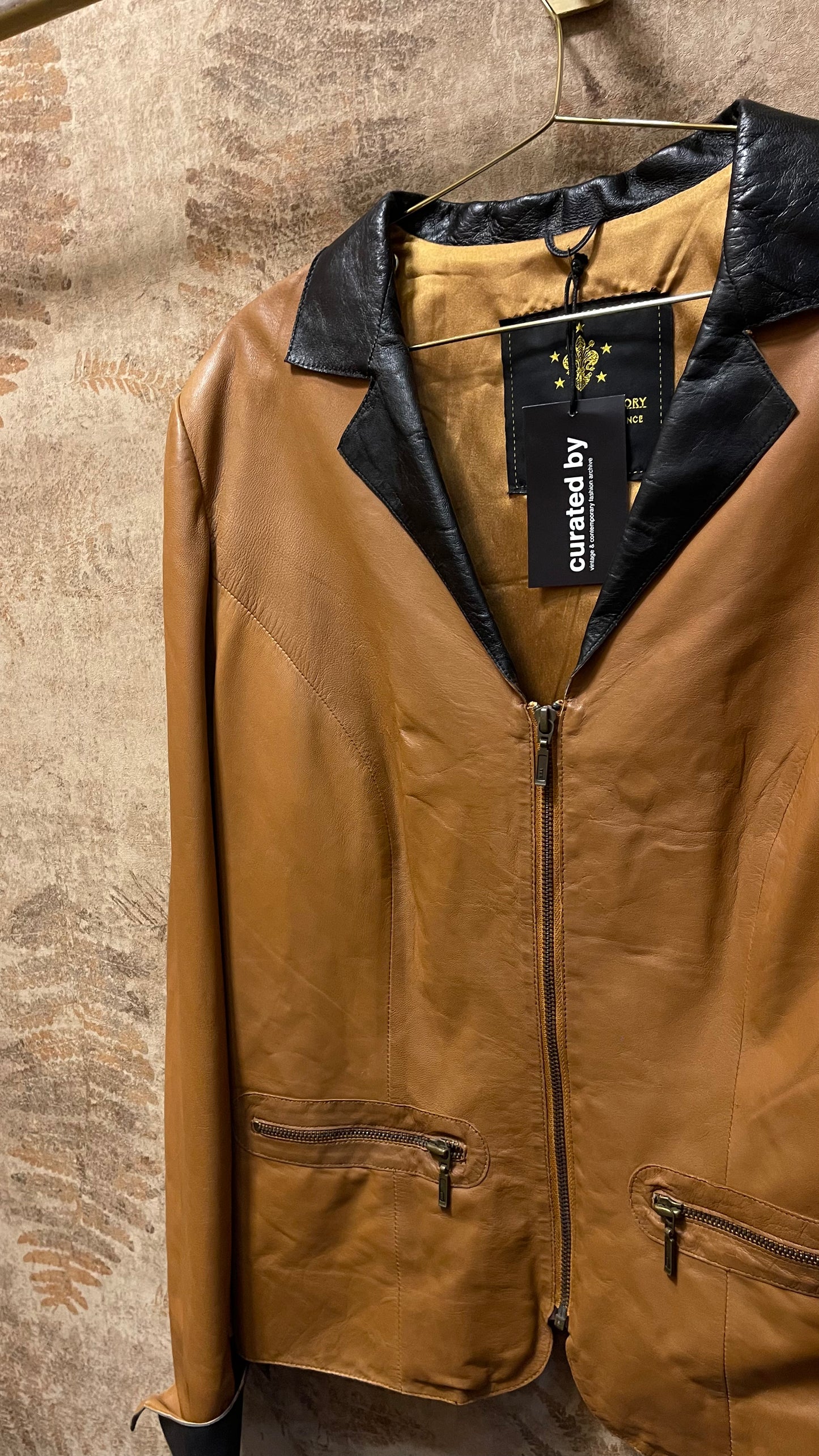 BICOLOR LEATHER JACKET