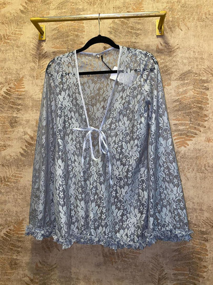 LACE TOP WITH FRUFRU MADE IN VENEZUELA