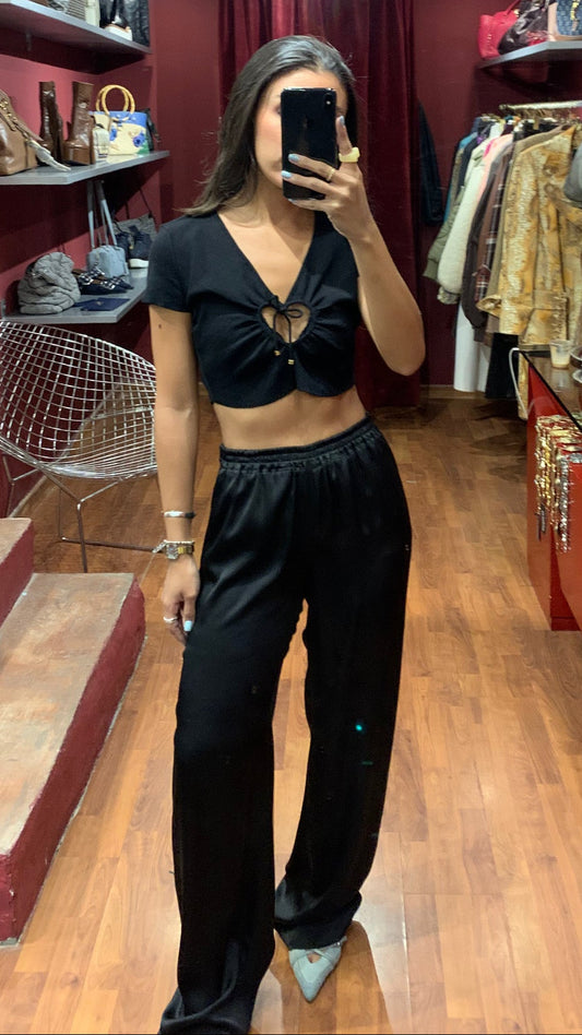 PACO RABANNE SILK ELASTIC PANT