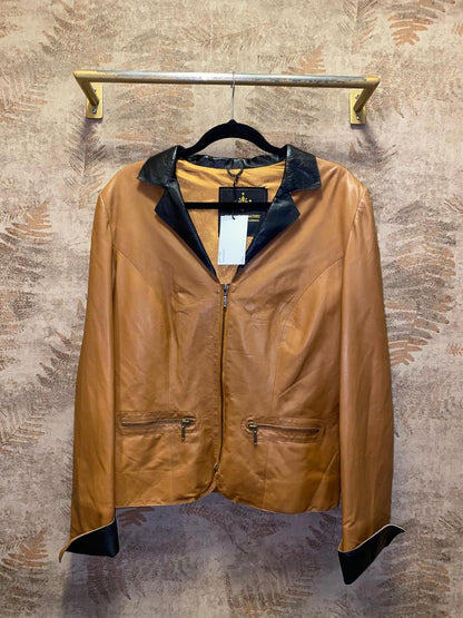 BICOLOR LEATHER JACKET