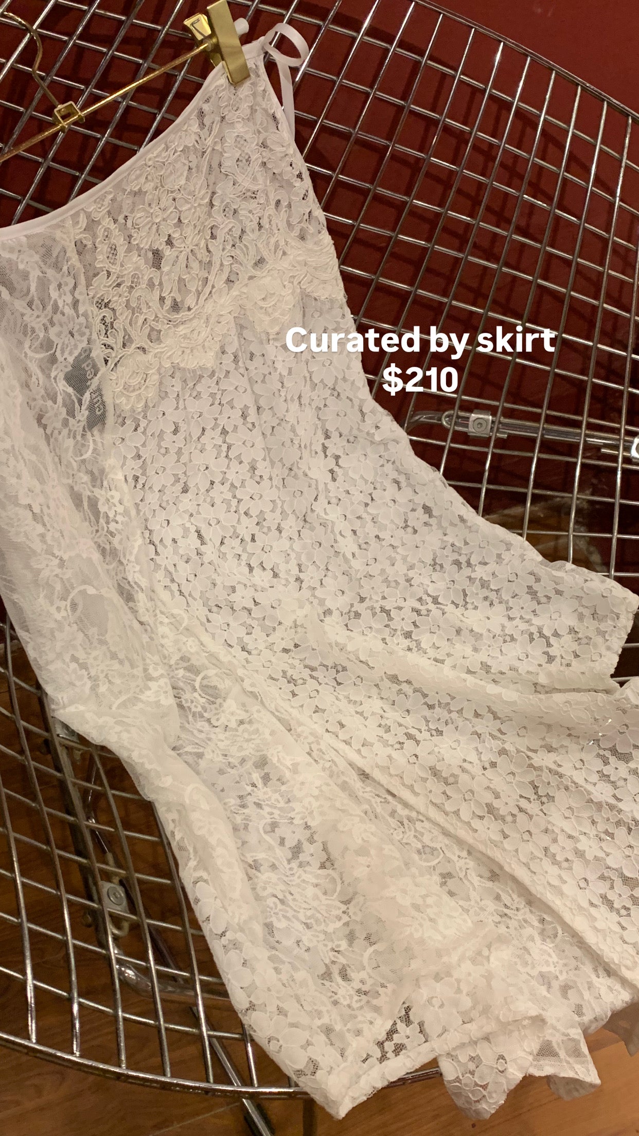 WHITE PATCHWORK LACE SKIRT MADE IN VENEZUELA
