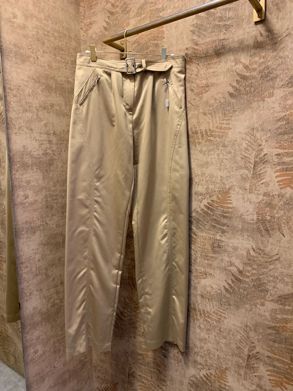 ALBERTA FERRETI SILK PANT WITH BELT