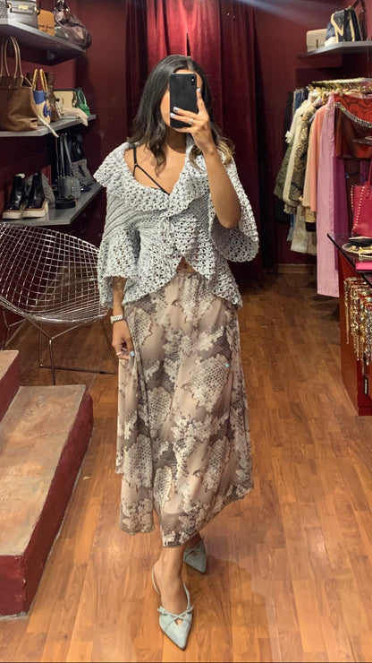 ONE- SLEEVE TOP/ SKIRT