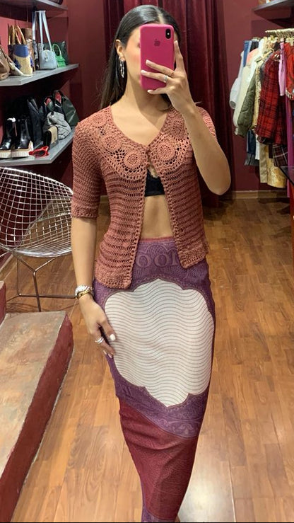 RUNWAY JEAN PAUL GAULTIER MESH SKIRT