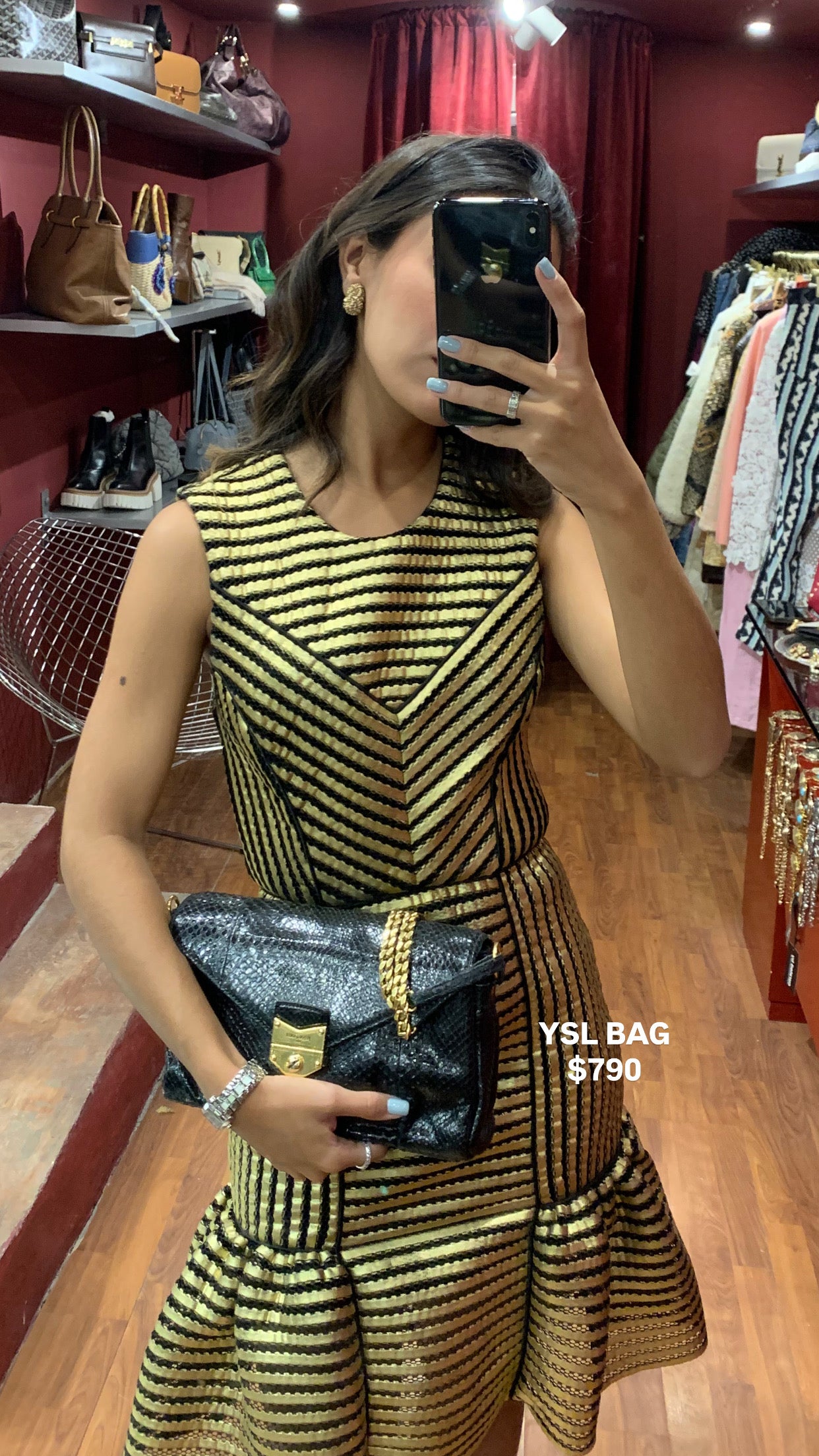 SHORT METALLIC DRESS