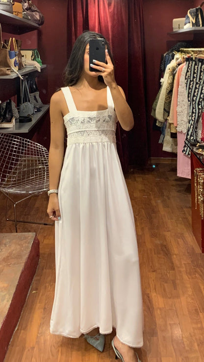 LONG NUISETTE SILK DRESS MADE IN VENEZUELA