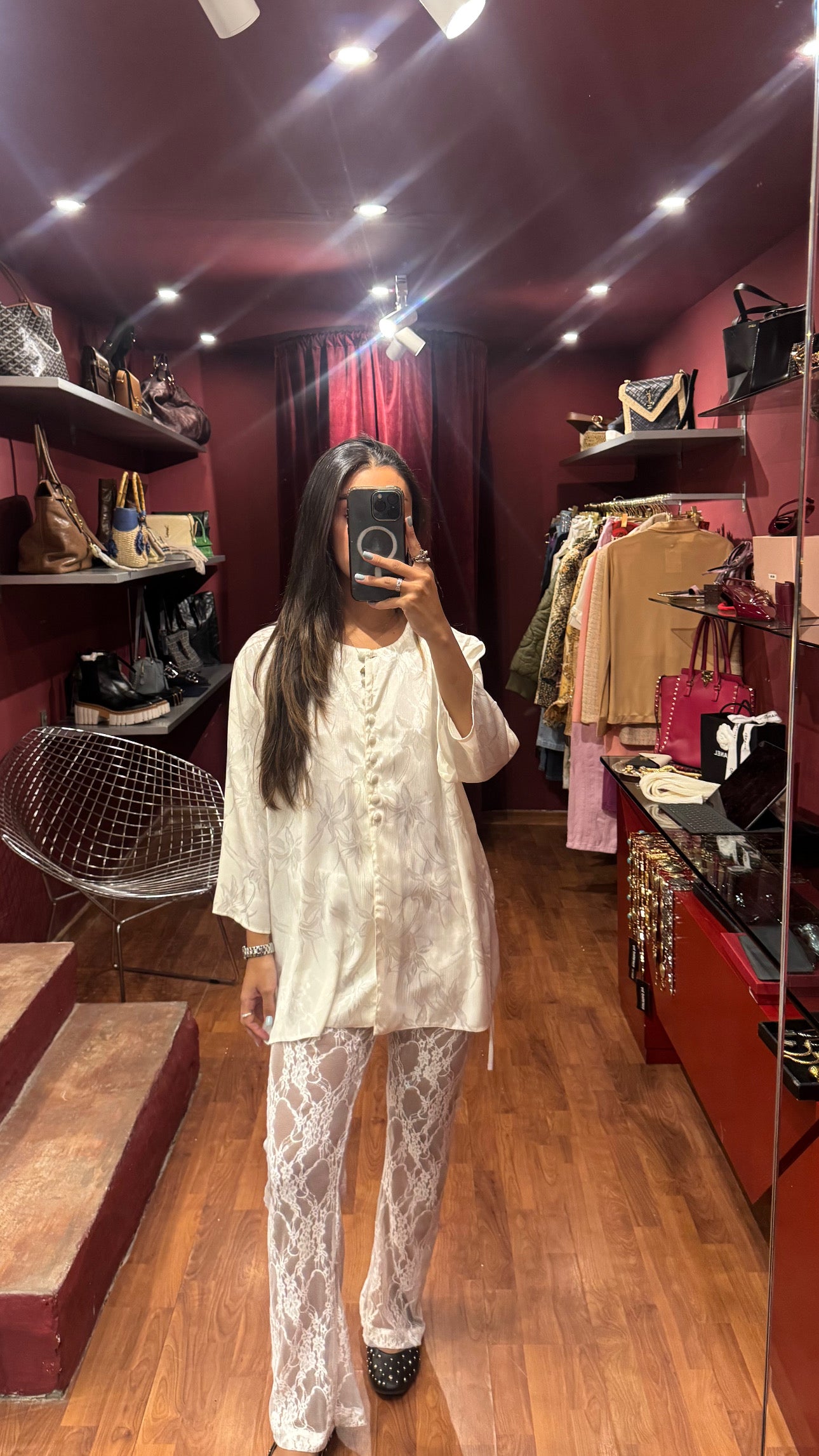 WHITE LACE PANT MADE IN VENEZUELA