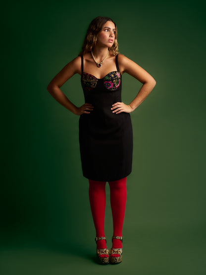 LOUIS FERAUD EMBROIDERED DRESS