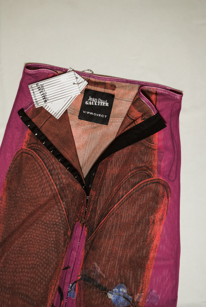 RUNWAY JEAN PAUL GAULTIER x Y PROJECT MESH SKIRT