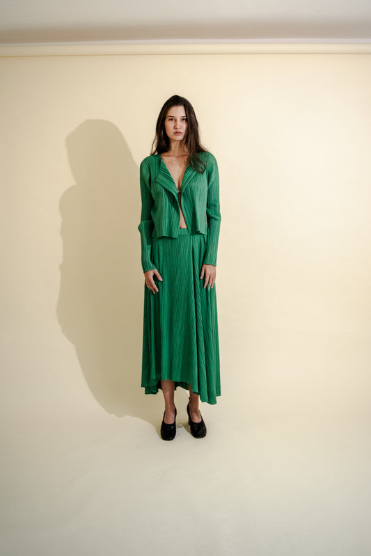 PLEATED LONG SLEEVES TOP