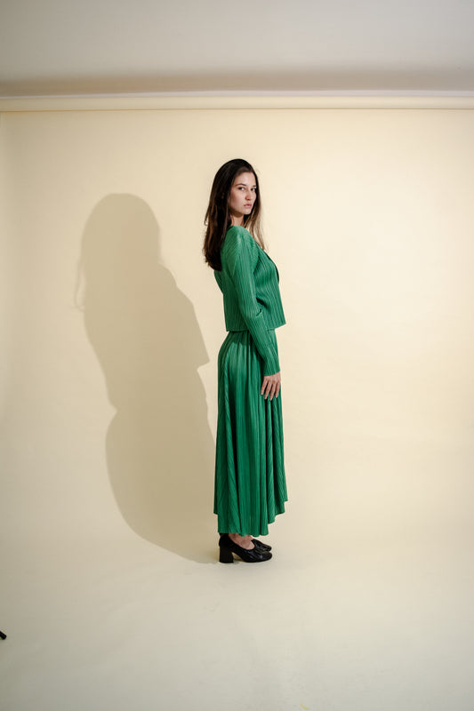 PLEATED LONG SLEEVES TOP