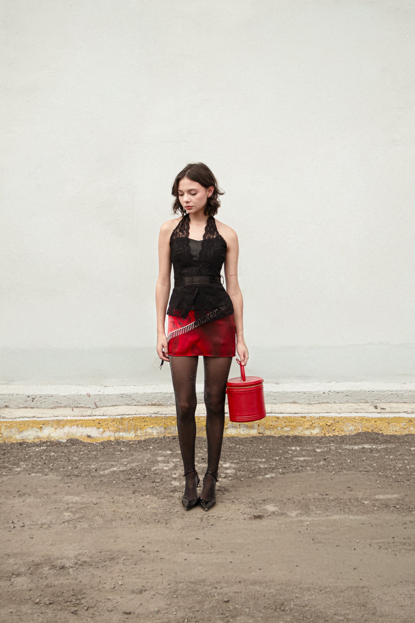 LACE AND SILK CORSET