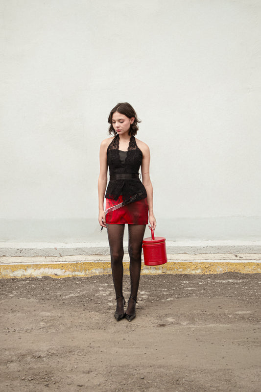 LACE AND SILK CORSET