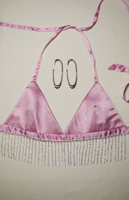 BRA TOP WITH CRYSTALS