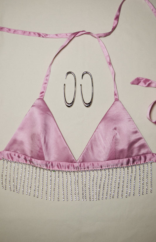 BRA TOP WITH CRYSTALS