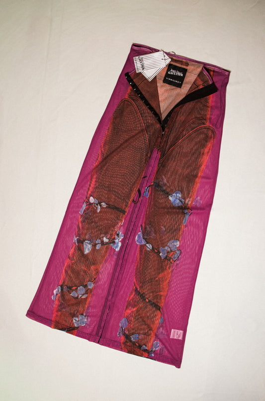 RUNWAY JEAN PAUL GAULTIER x Y PROJECT MESH SKIRT