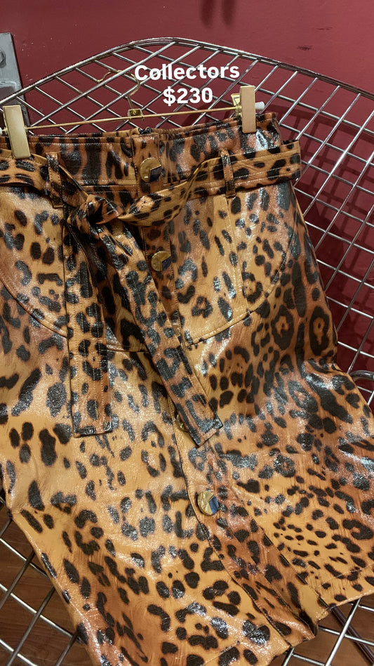 LEOPARD PRINT PENCIL SKIRT