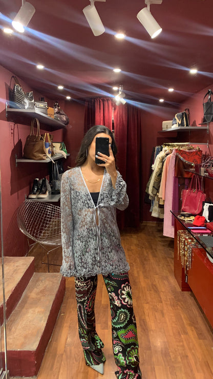 LACE TOP WITH FRUFRU MADE IN VENEZUELA