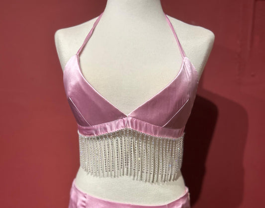 BRA TOP WITH CRYSTALS