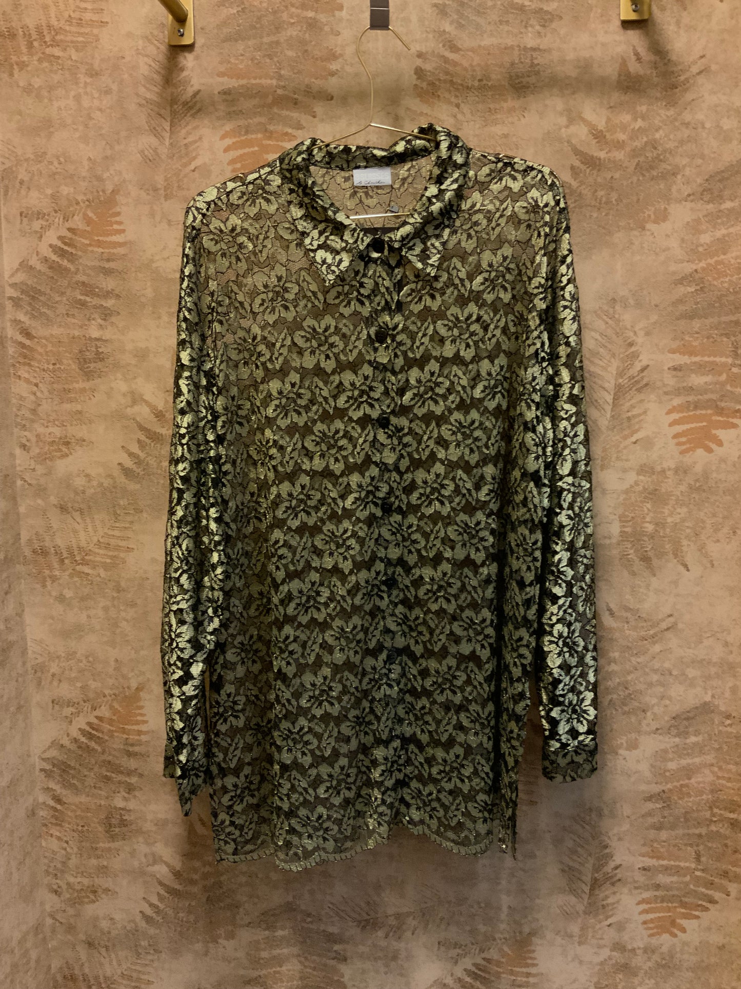 GOLDEN LACE OVERSIZED SHIRT