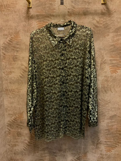 GOLDEN LACE OVERSIZED SHIRT