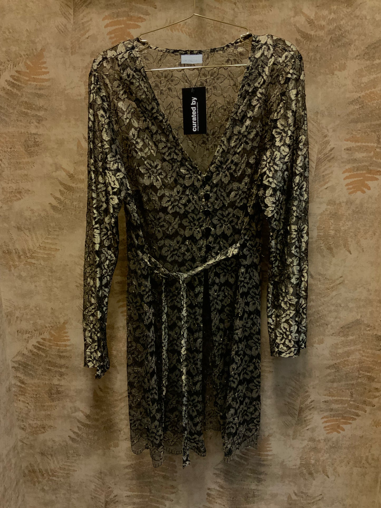 GOLDEN LACE DRESS/OVERSHIRT