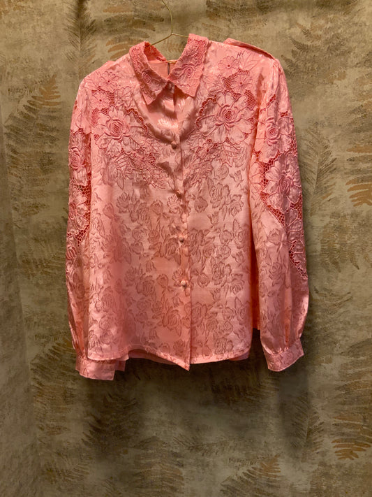 EMBROIRED FLOWERS LONG SLEEVE BLOUSE