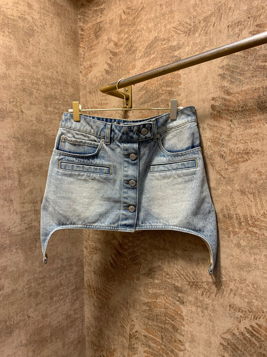 COURREGES SHORT DENIM SKIRT