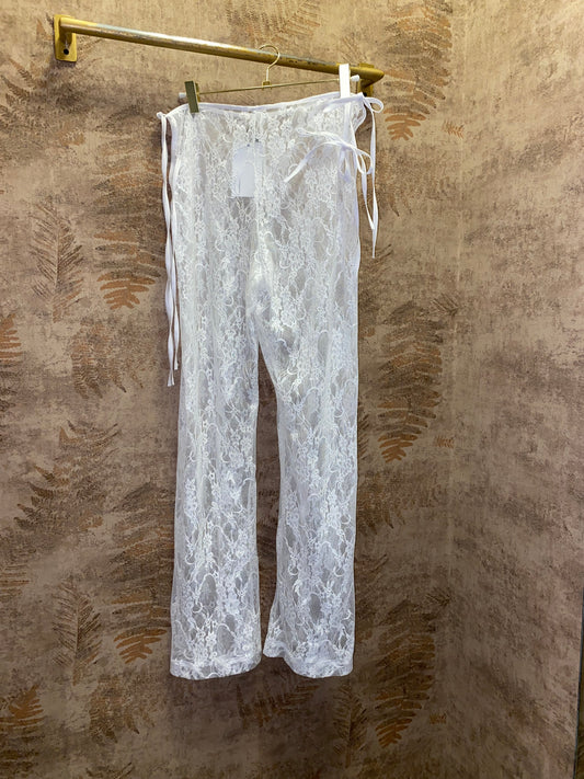 WHITE LACE PANT MADE IN VENEZUELA