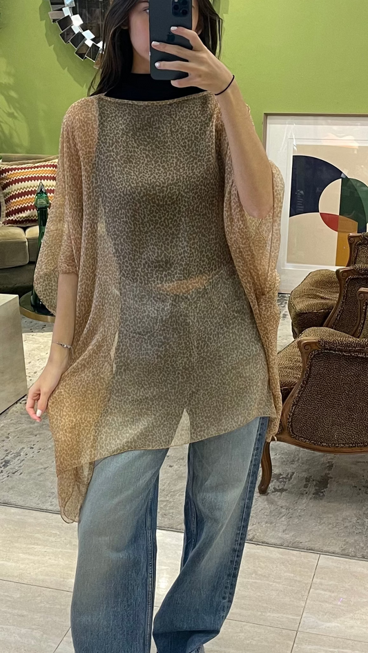 YVES SAINT LAURENT SILK CAPE