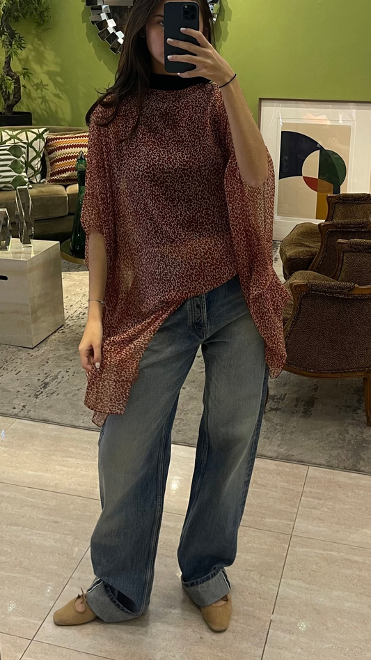 YVES SAINT LAURENT SILK CAPE