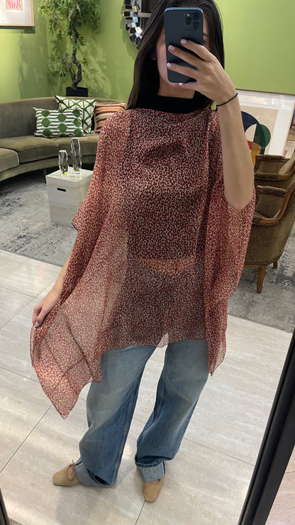 YVES SAINT LAURENT SILK CAPE