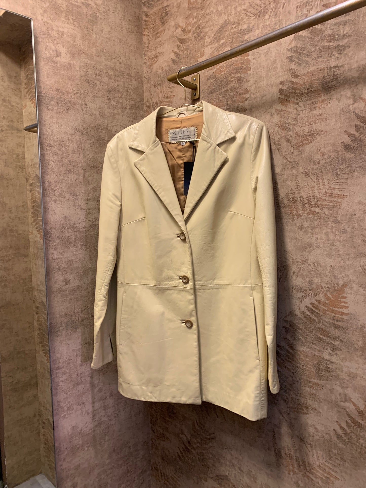 LEATHER BUTTER YELLOW BLAZER