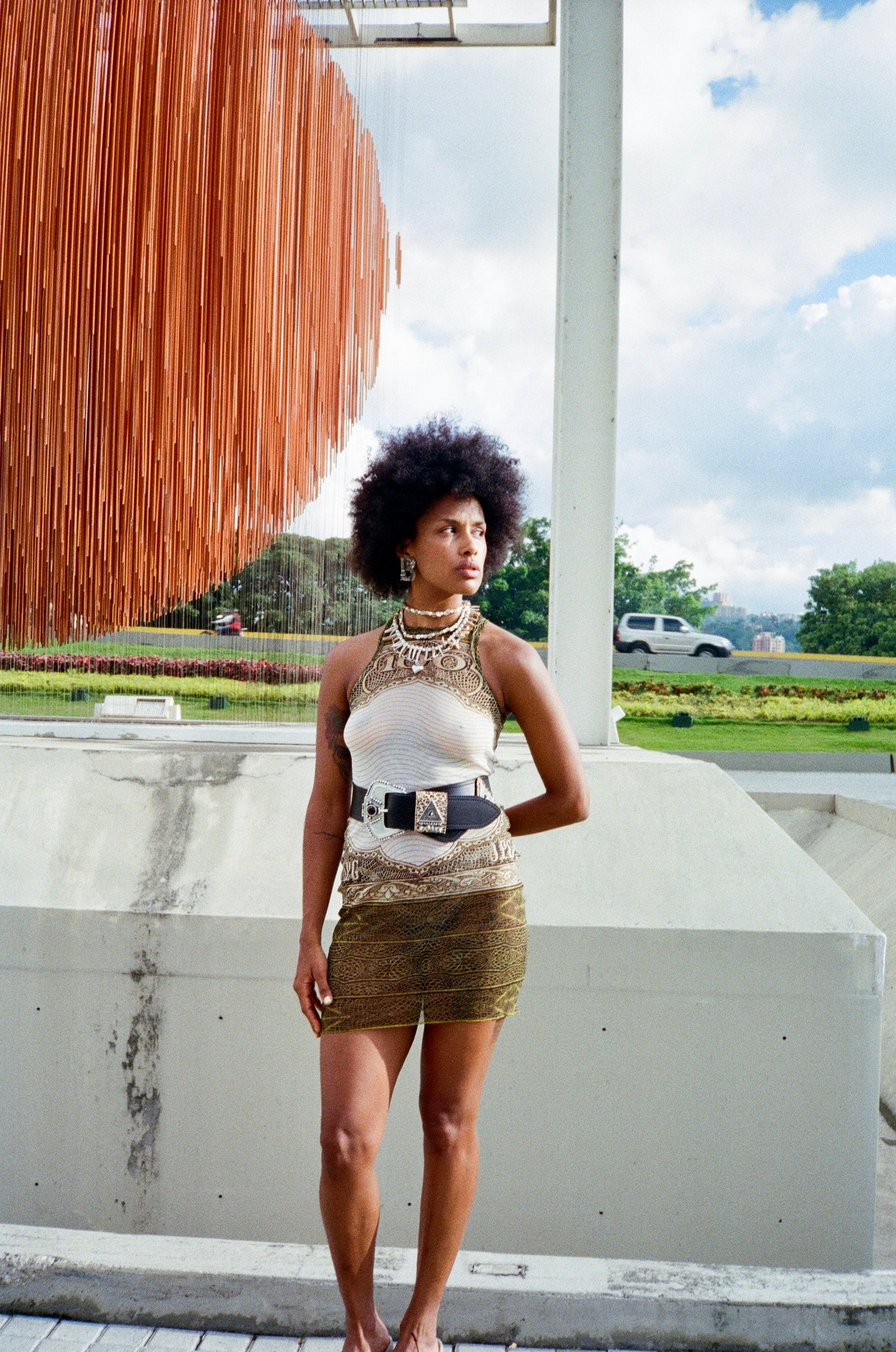 JEAN PAUL GAULTIER SHORT MESH DRESS