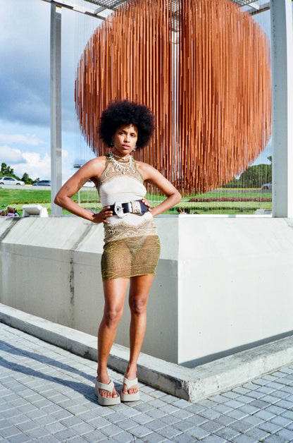 JEAN PAUL GAULTIER SHORT MESH DRESS