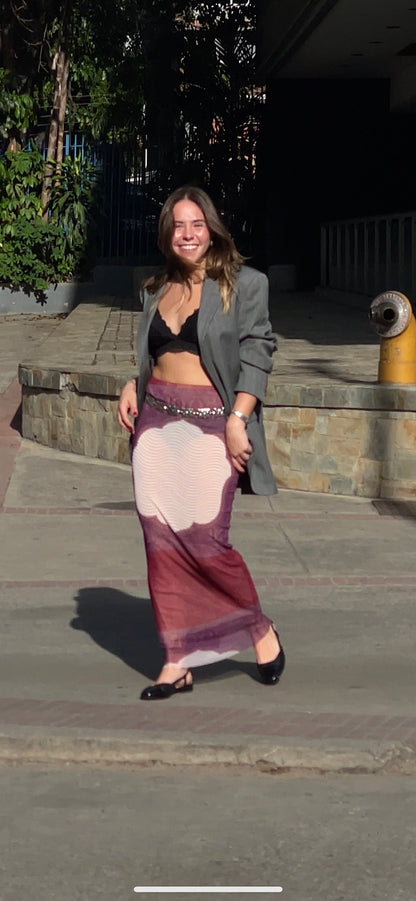 RUNWAY JEAN PAUL GAULTIER MESH SKIRT