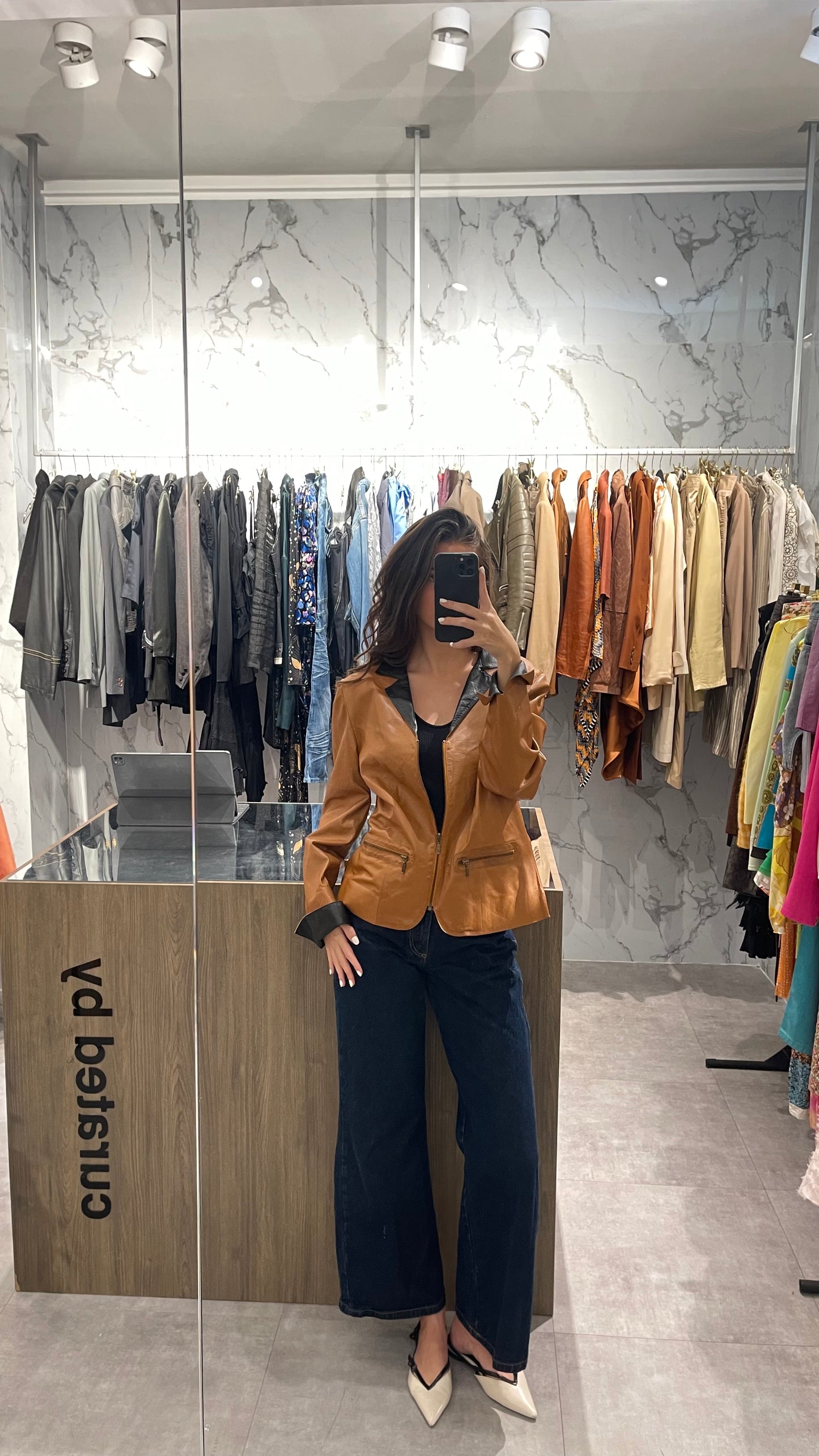 BICOLOR LEATHER JACKET