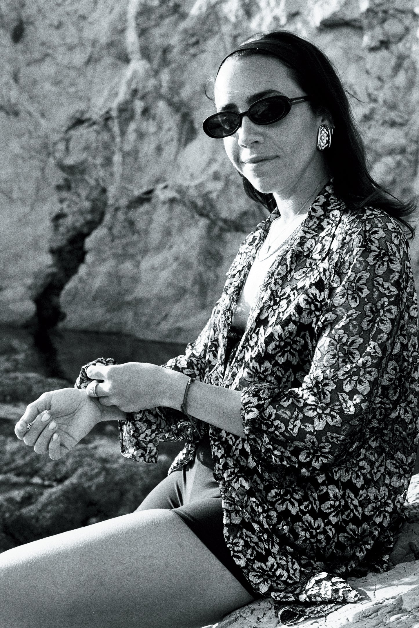 GOLDEN LACE OVERSIZED SHIRT