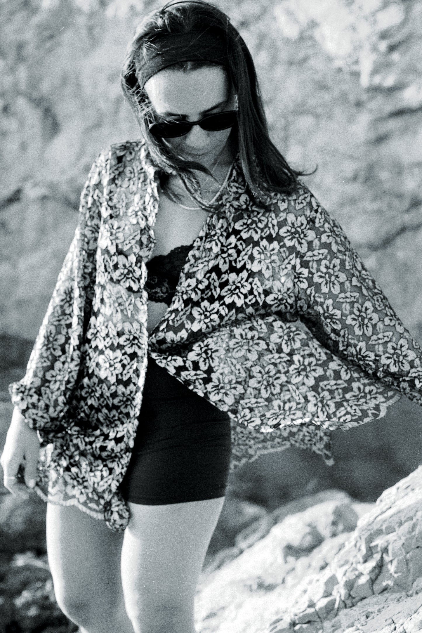 GOLDEN LACE OVERSIZED SHIRT