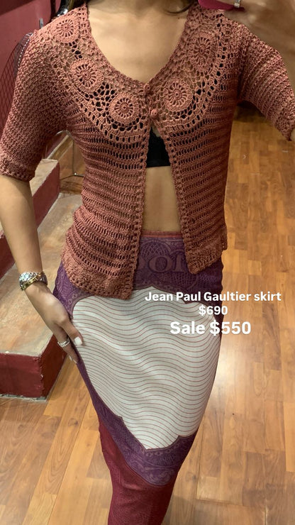 RUNWAY JEAN PAUL GAULTIER MESH SKIRT